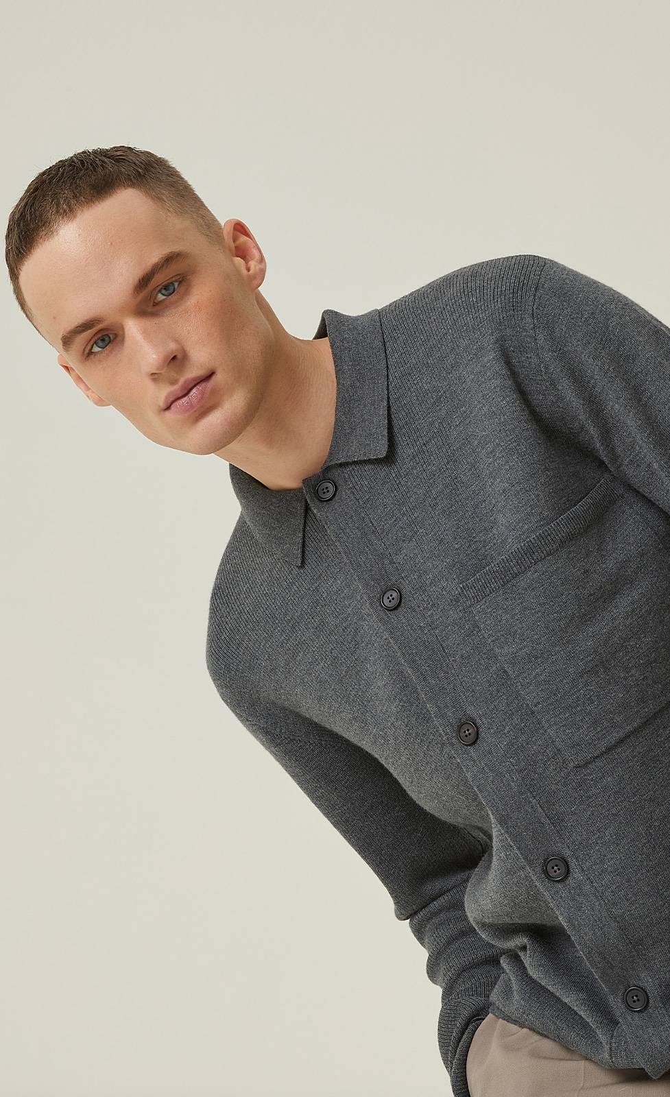 Kiefermann Luke Feinstrickjacke im Hemdstil Black Friday Preise