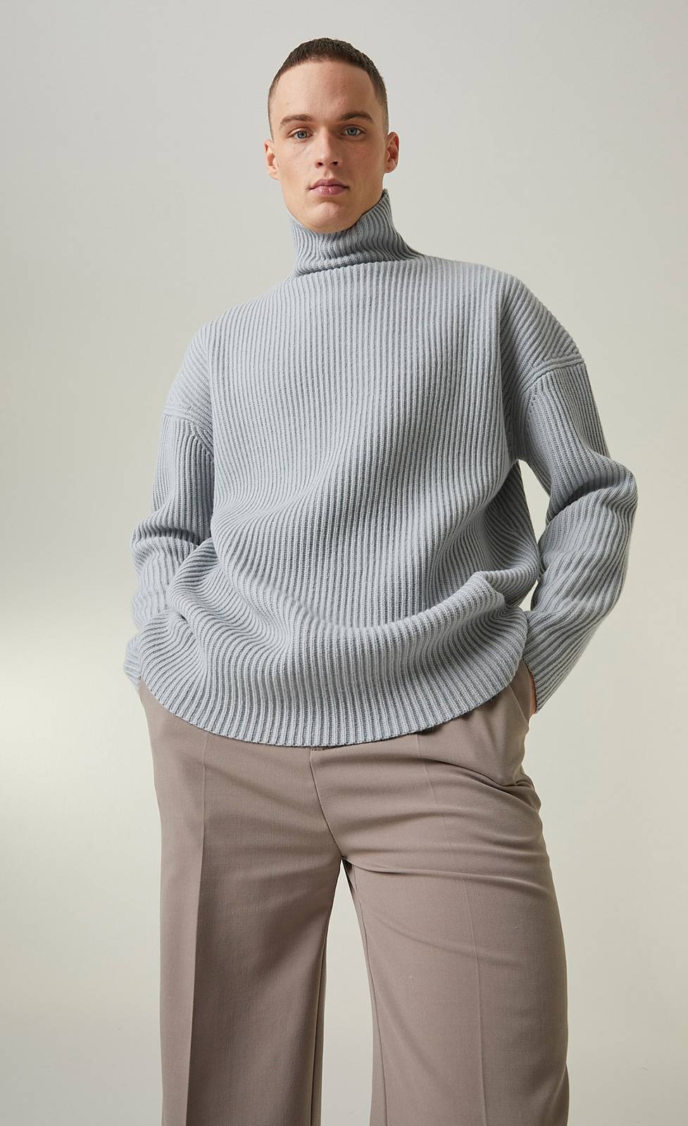Kiefermann Kenneth Gerippter Rollkragen-Strickpullover Outlet