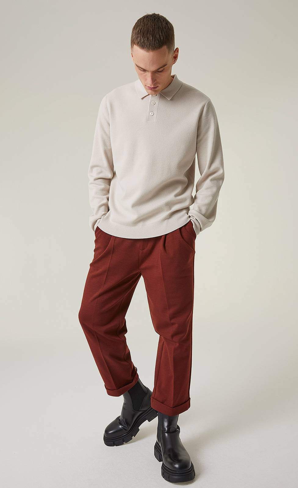 Kiefermann Aidan Strickpullover mit Polokragen Verkauf