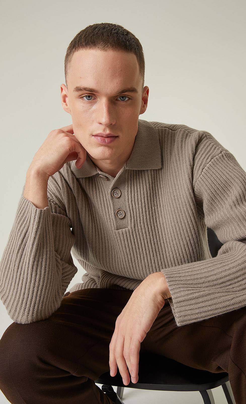 Kiefermann Janosch Polopullover aus Merinowolle Meist gekauft