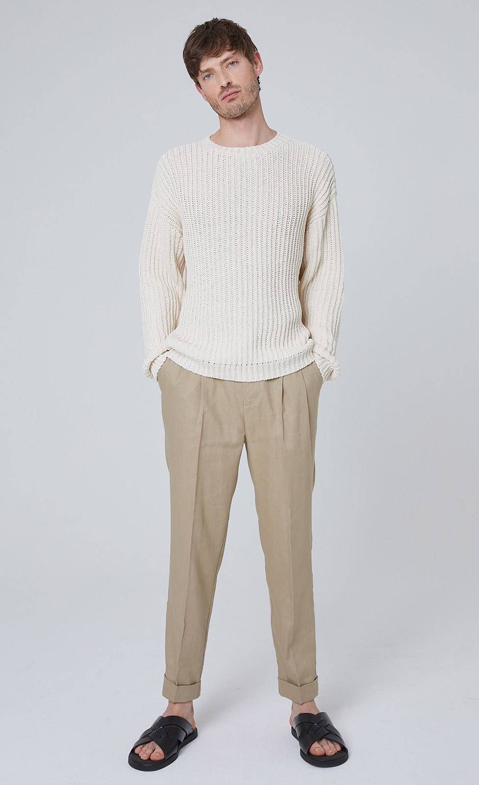 Kiefermann Elio Baumwolle-Leinen Strickpullover Begrenzte Freigabe