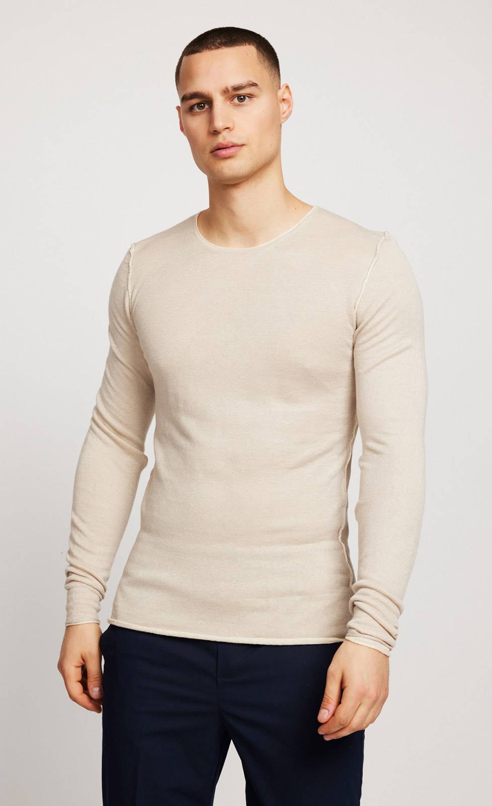 Kiefermann Caius Leinen Strickpullover 50% Rabatt mit kostenlosem Versand