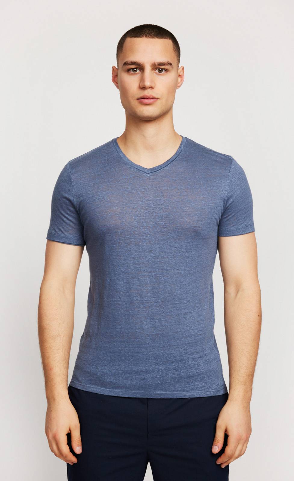 Kiefermann Flynn Leinen V-Ausschnitt-T-Shirt Verkauf