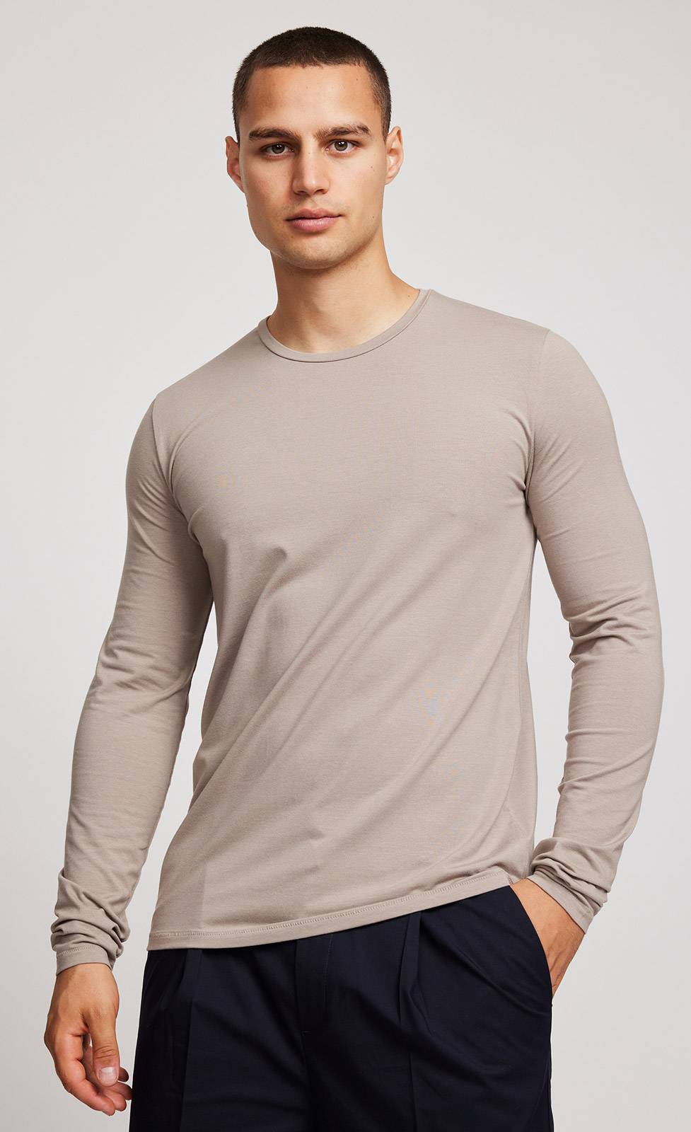 Kiefermann Emil Langarmshirt aus Baumwolle-Modal-Mix Fabrikpreis