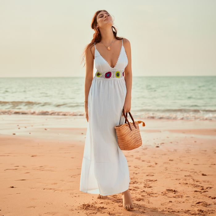 Rosa Faia Style CROCHET DRESS - Strandkleid Bis zu 65% Rabatt