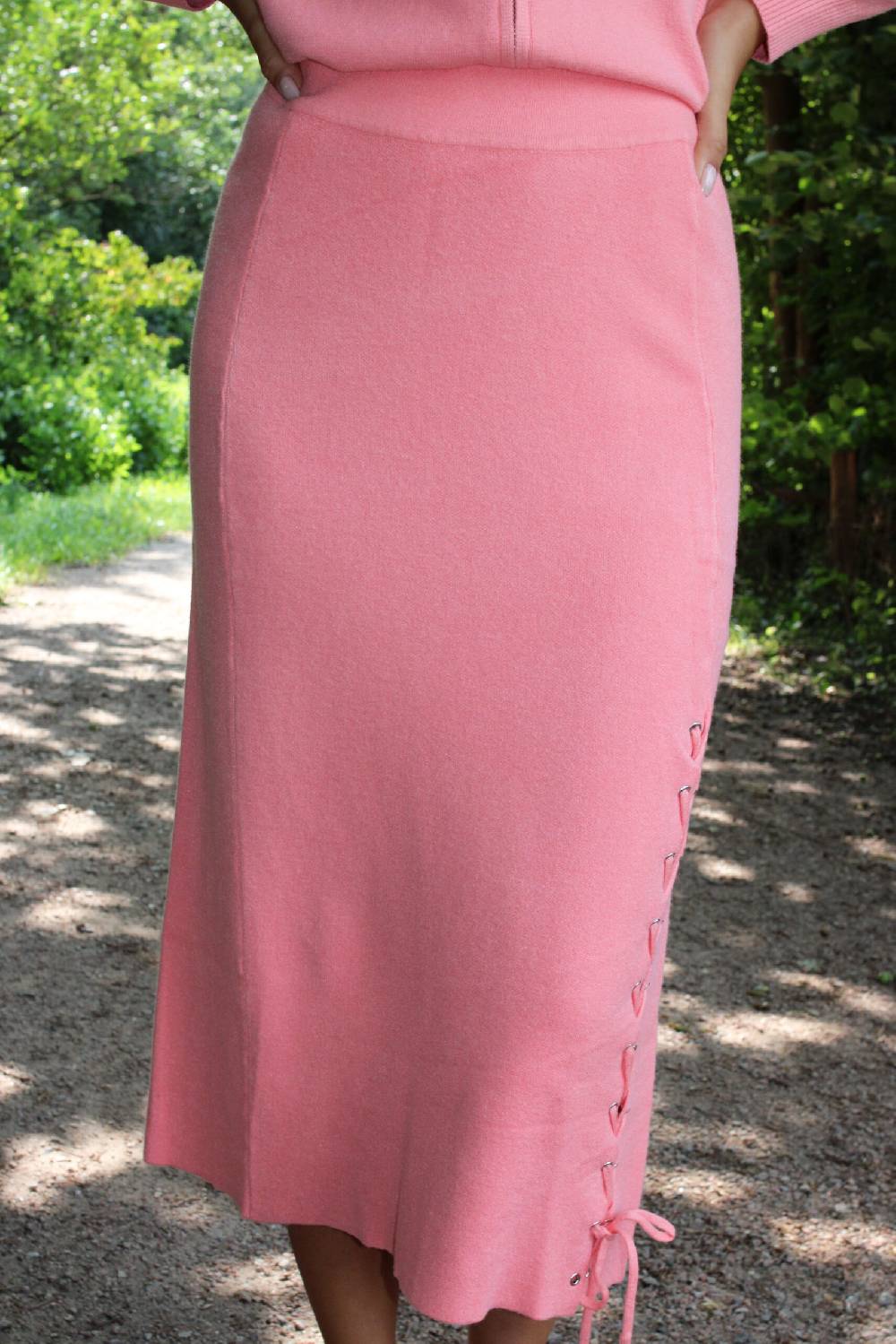 Miss Goodlife Skirt Knitted – peach Valentinstagsangebot