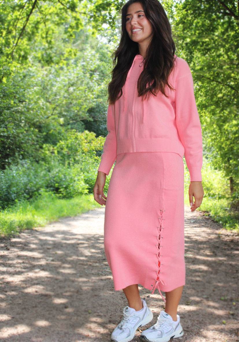 Miss Goodlife Skirt Knitted – peach Valentinstagsangebot
