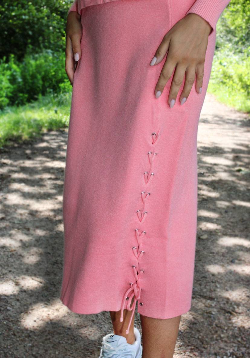 Miss Goodlife Skirt Knitted – peach Valentinstagsangebot