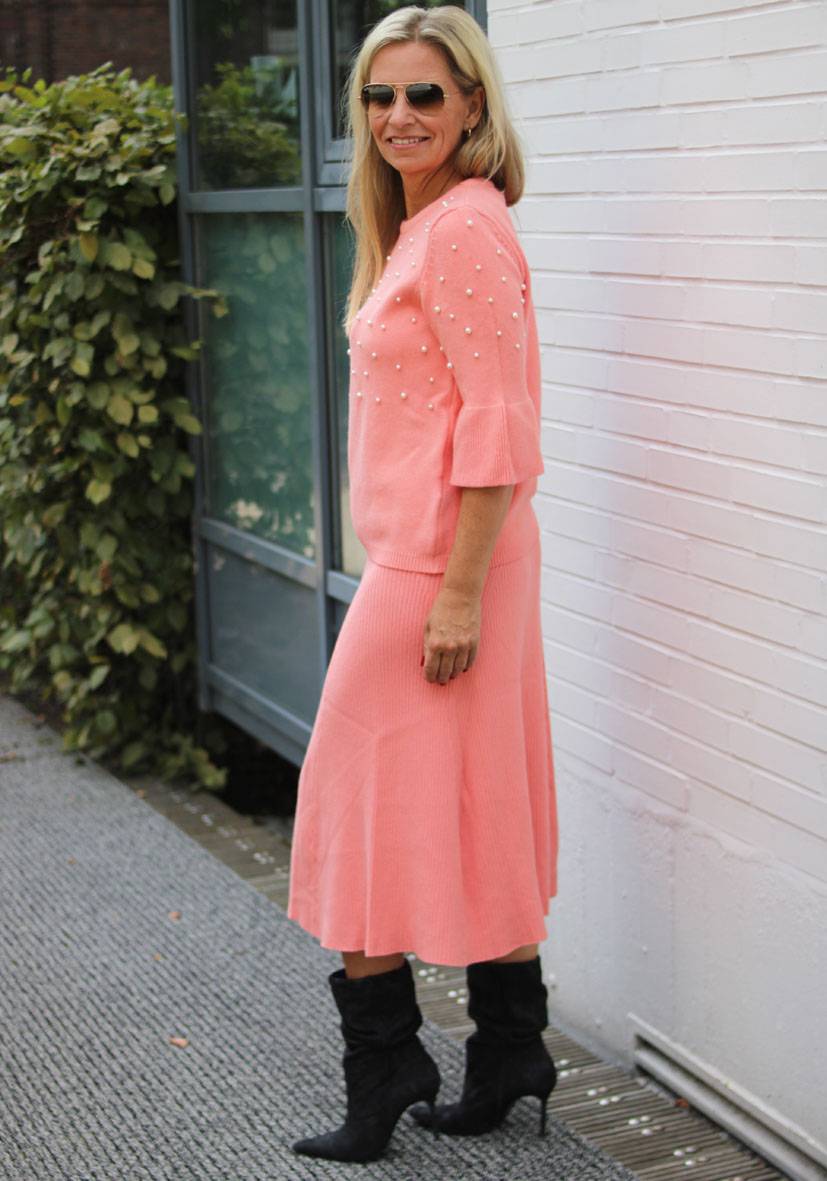 Miss Goodlife Skirt Knitted long – peach Zeitlich begrenztes Angebot