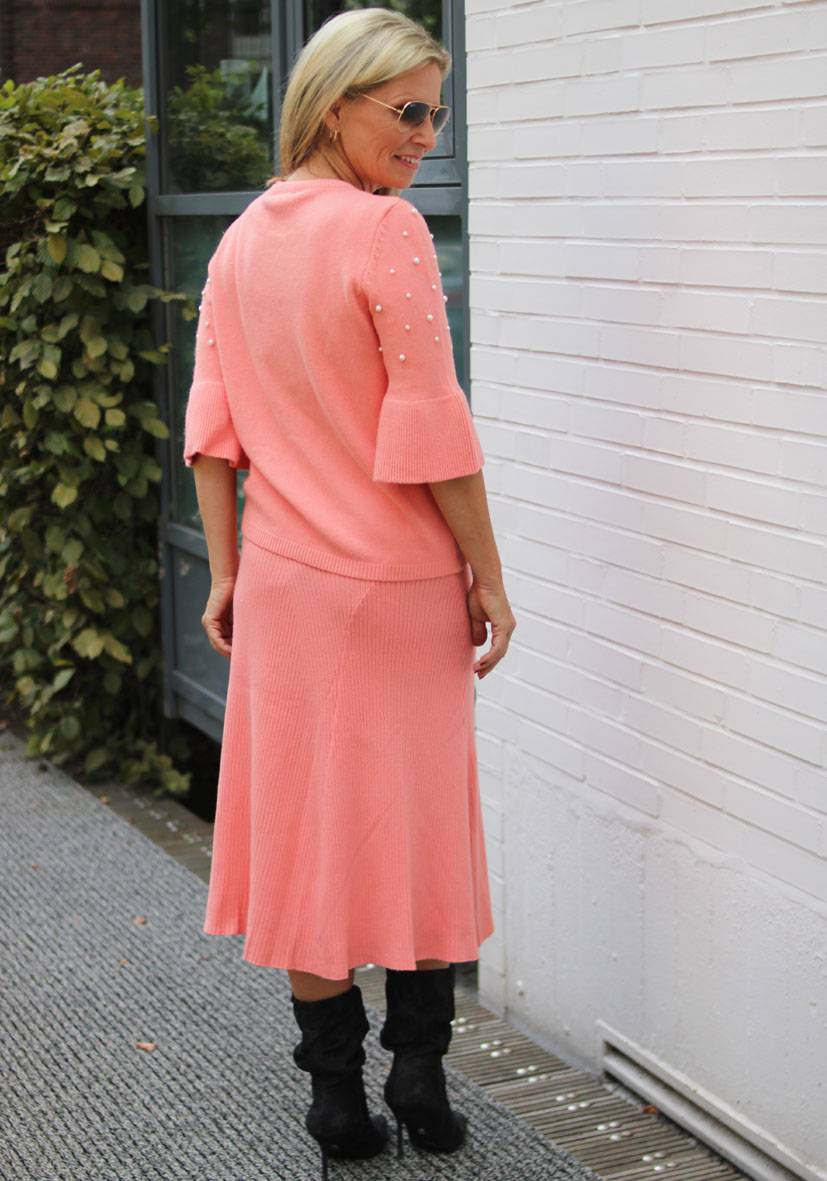 Miss Goodlife Skirt Knitted long – peach Zeitlich begrenztes Angebot