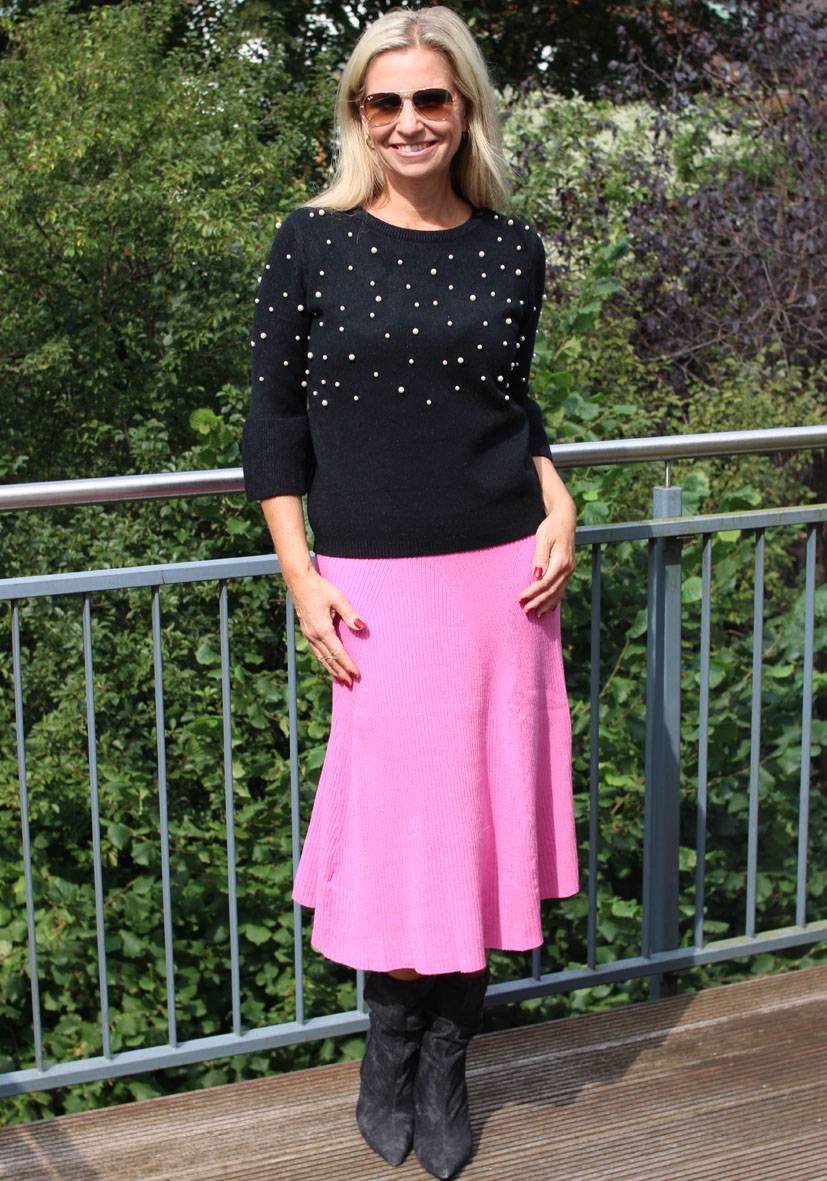 Miss Goodlife Skirt Knitted long – pink Exklusive Angebote