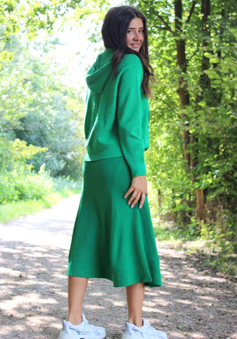 Miss Goodlife Skirt Knitted long – green Blitzangebot