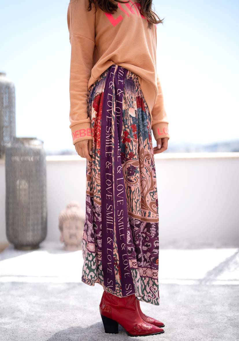 Miss Goodlife Maxirock Lilac Snake Tägliche Deals