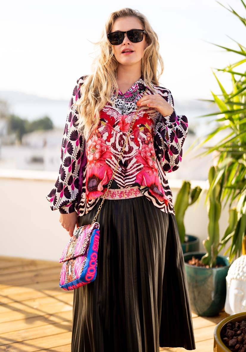 Miss Goodlife Veganer Leder Plisseerock Letzter Tag