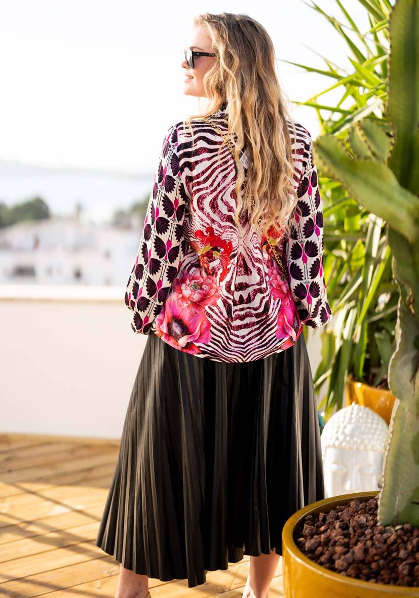Miss Goodlife Veganer Leder Plisseerock Letzter Tag