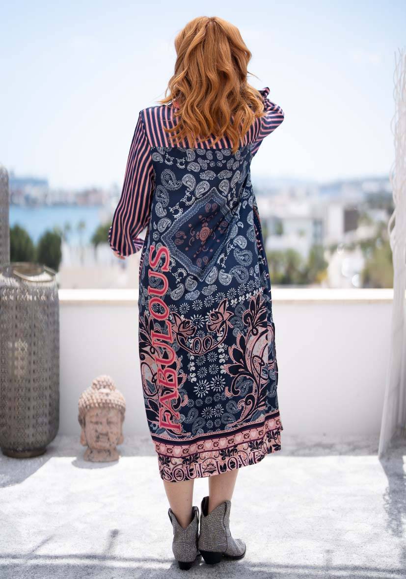 Miss Goodlife Dress Blue Ornaments Bis zu 60% Rabatt