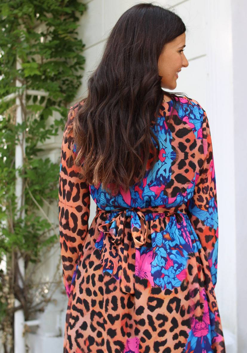 Miss Goodlife Dress Colorful Leo Short Online