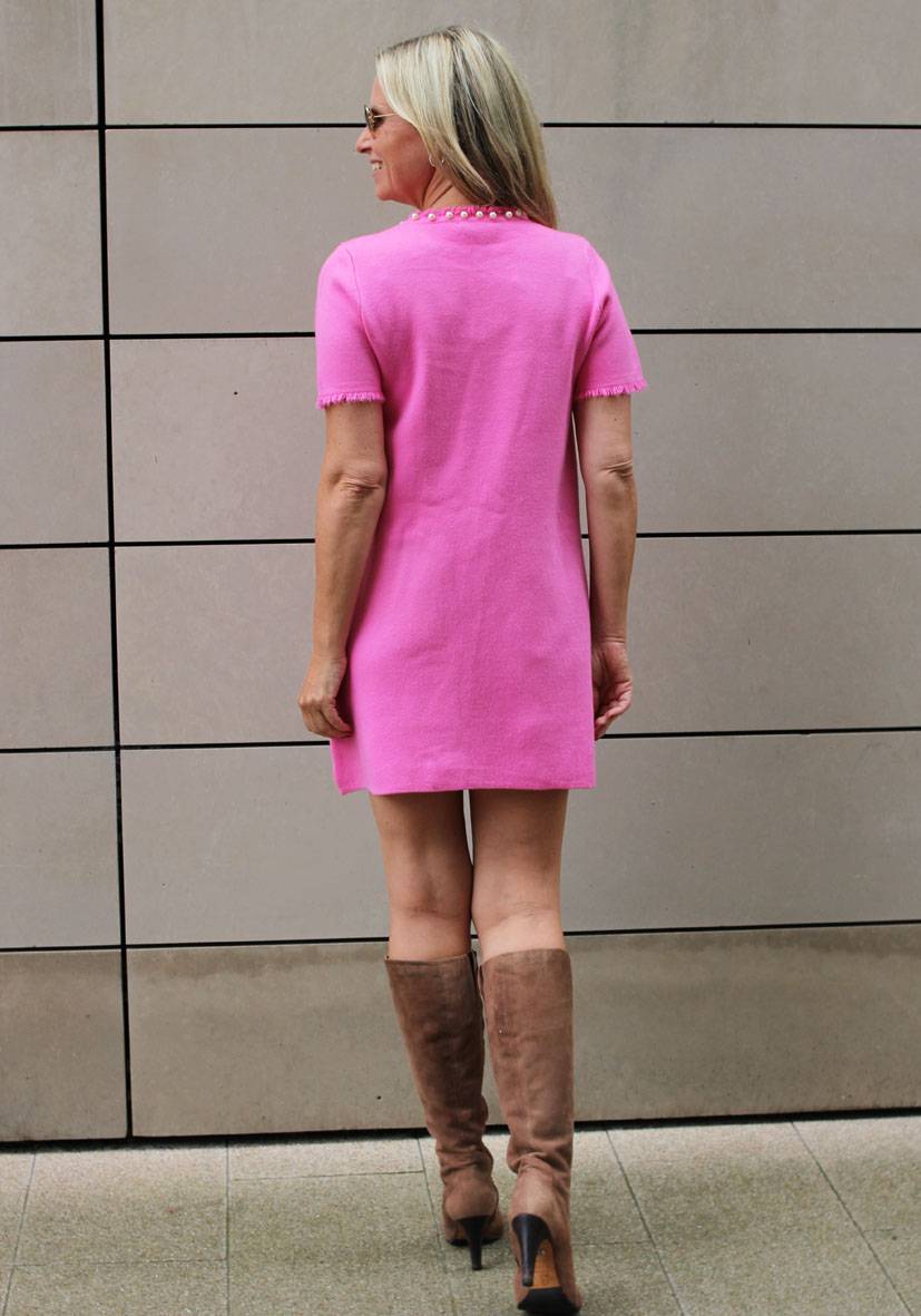 Miss Goodlife Dress Knitted short – pink Heißer Verkauf