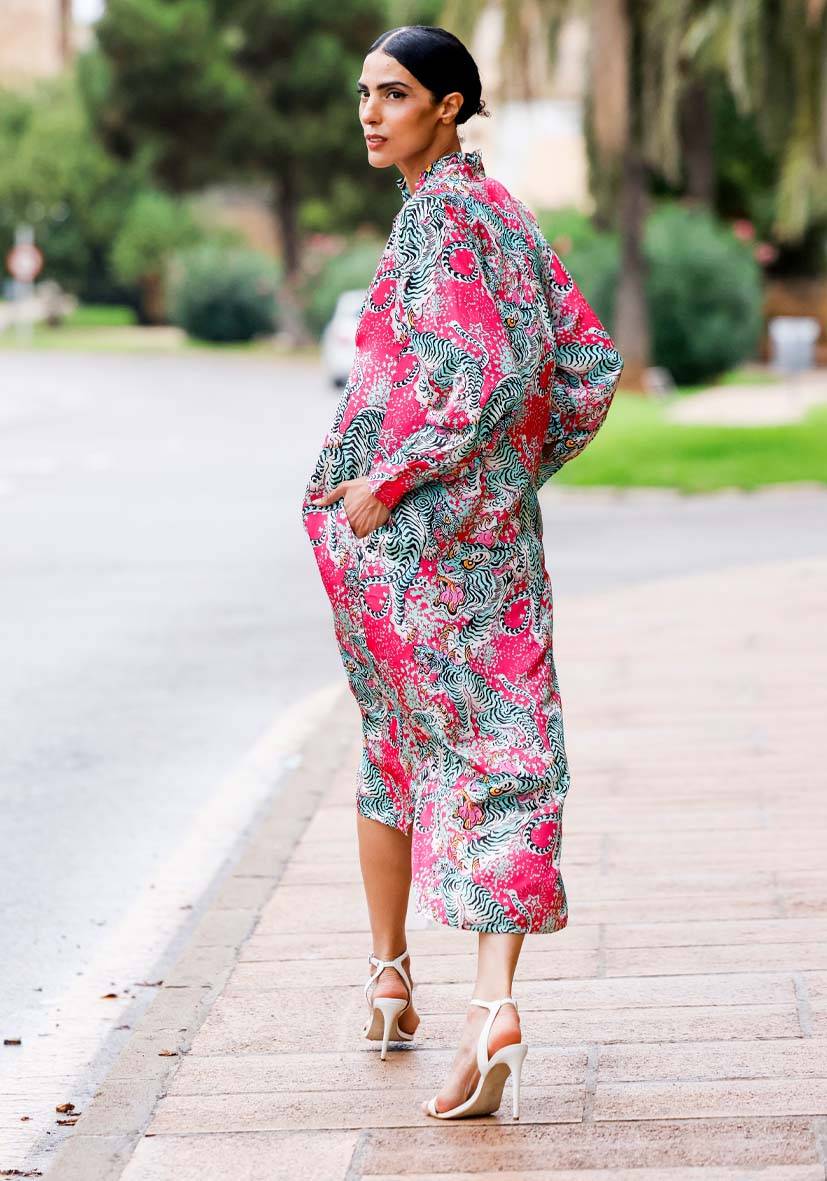 Miss Goodlife Viskose-Satin Dress Star Tiger Online Outlet