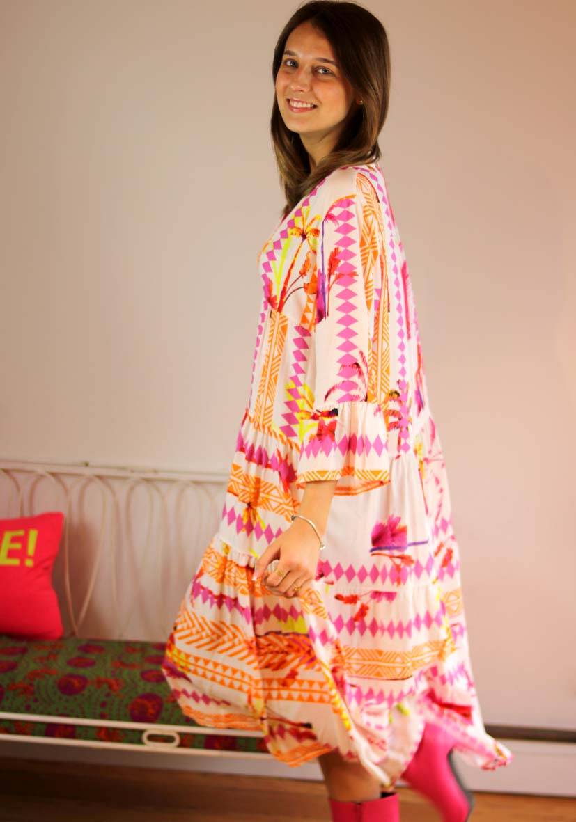 Miss Goodlife Dress Indie Big Leaves Zeitlich begrenztes Angebot