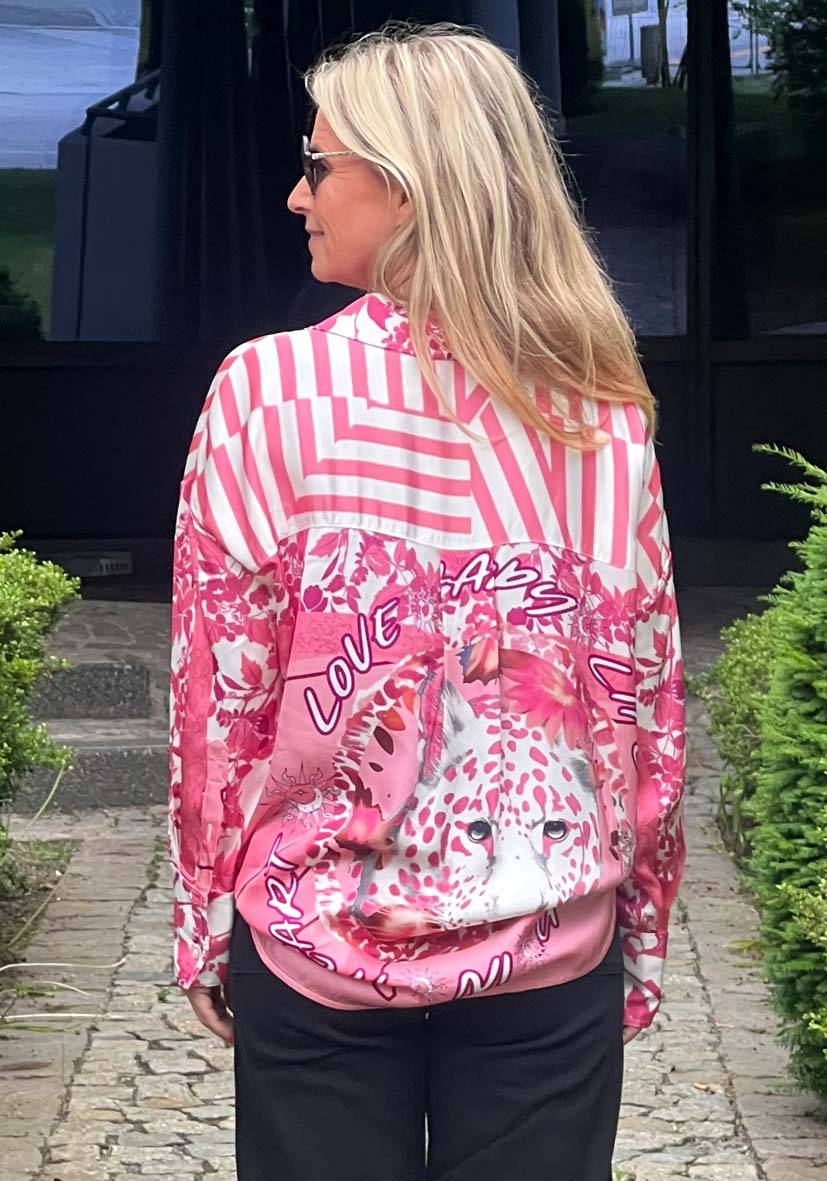 Miss Goodlife Bluse Flowers and Stripes Exklusive Angebote