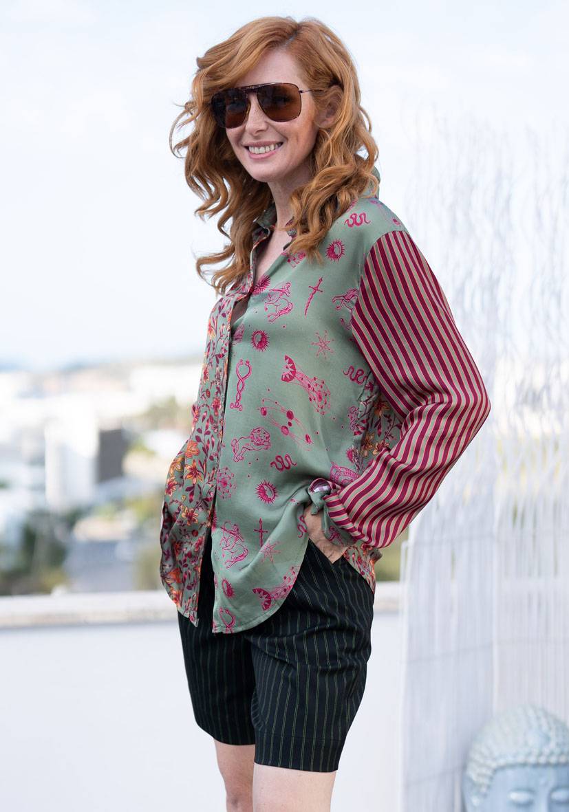 Miss Goodlife Blouse Mercie Chérie – green Kauf eins, bekomm eins gratis