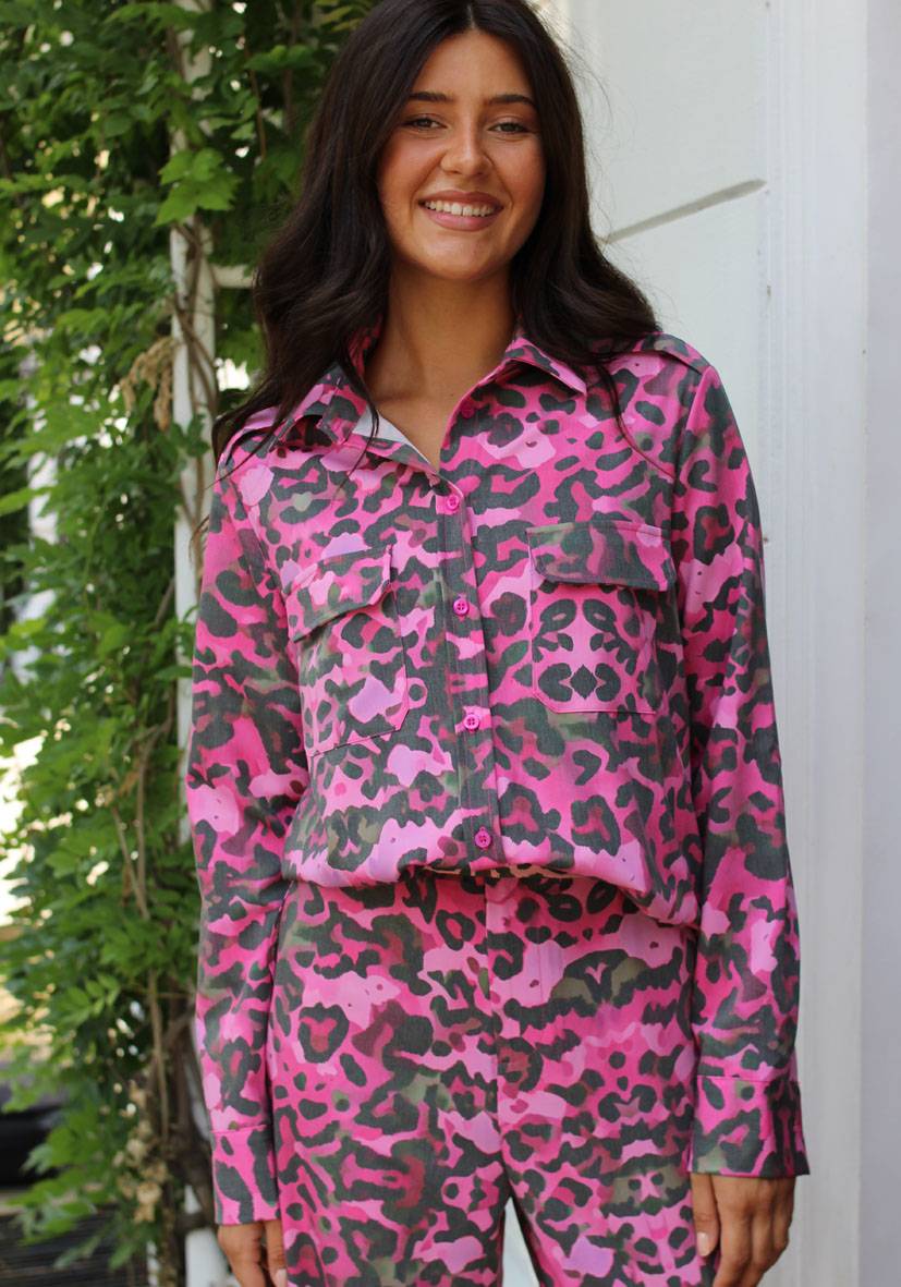 Miss Goodlife Bluse Fancy Leo – pink VIP-Rabatte
