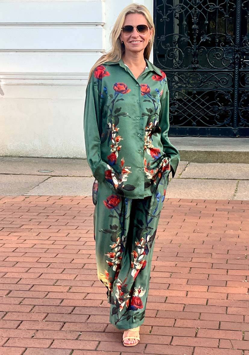 Miss Goodlife Blouse Roses green JETZT KAUFEN