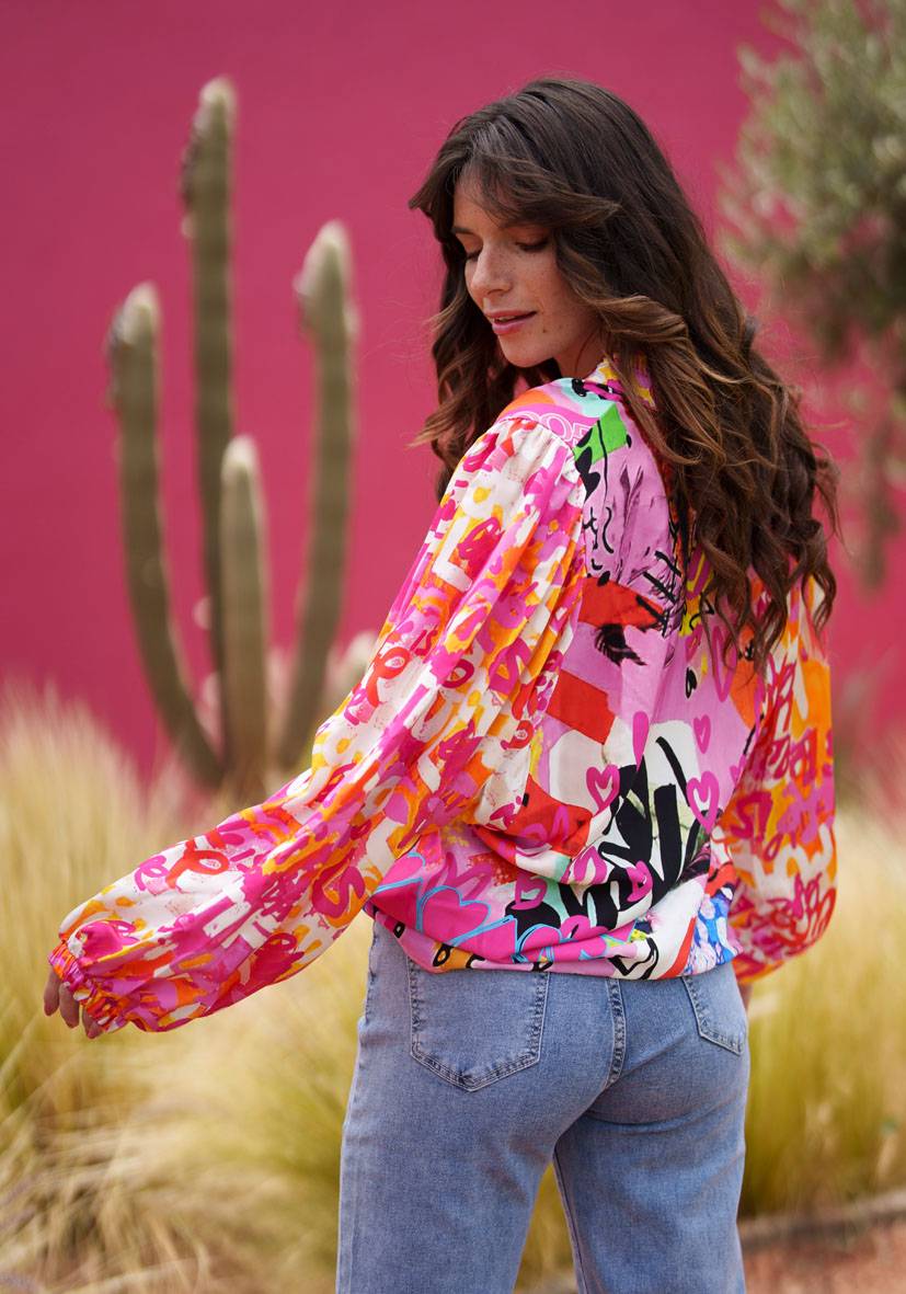 Miss Goodlife Bluse Love Rules Kostenloser Versand international