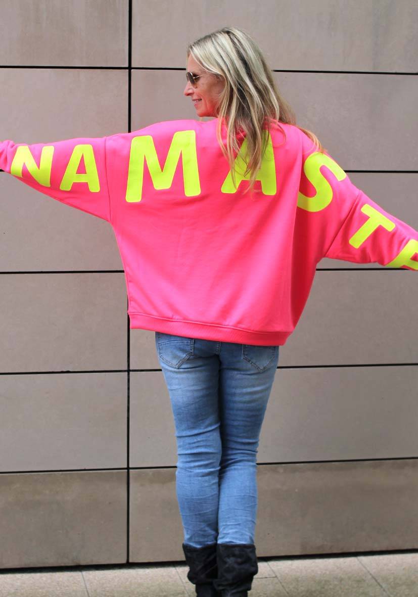 Miss Goodlife Roundneck Double Namasté Glitter – neonpink Outlet