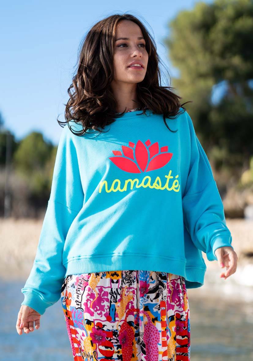 Miss Goodlife Roundneck Double Namasté – turquoise Hotsell