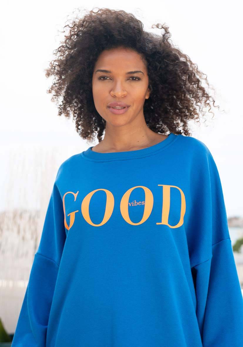 Miss Goodlife Roundneck Good Vibes – blue Limitierter Zeitrabatt