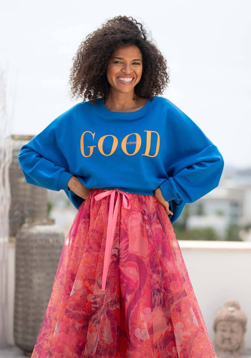 Miss Goodlife Roundneck Good Vibes – blue Limitierter Zeitrabatt