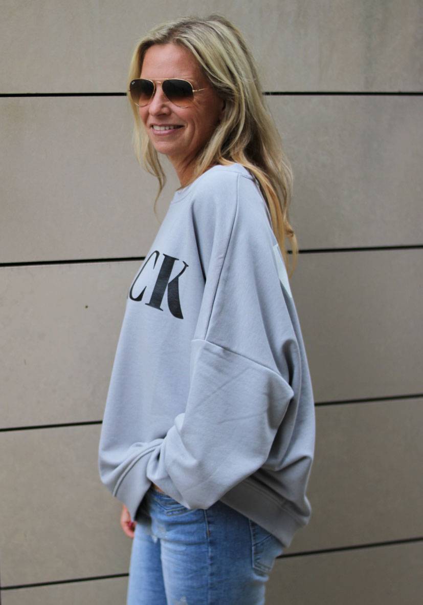 Miss Goodlife Roundneck Black and White – lightgrey Großer Ausverkauf