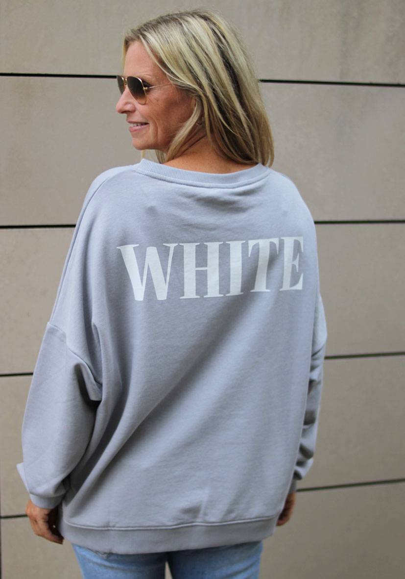 Miss Goodlife Roundneck Black and White – lightgrey Großer Ausverkauf