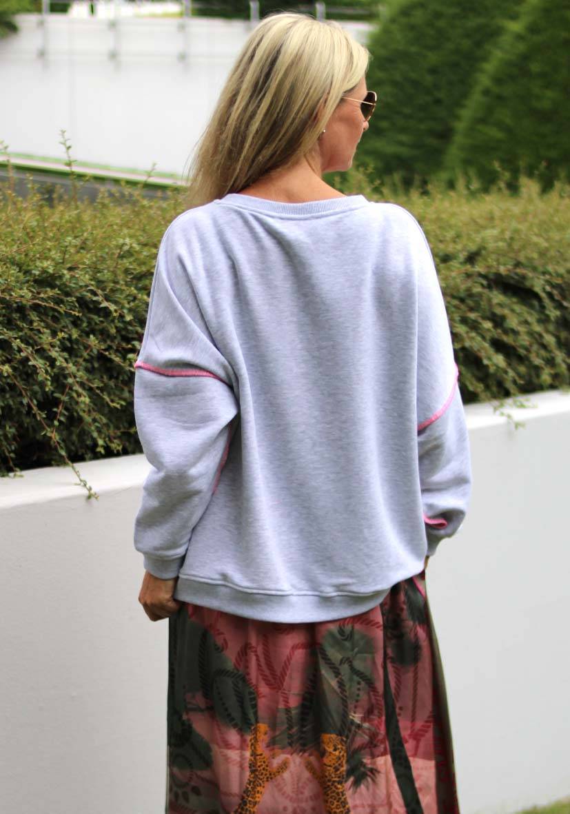 Miss Goodlife Roundneck Peace – lightgrey Weihnachtsangebot