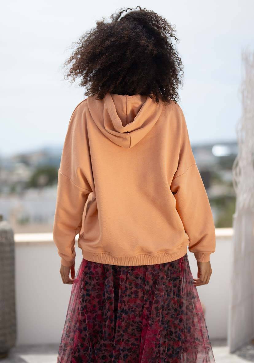 Miss Goodlife Hoodie Be Happy Heartface Strass – puder Letzter Tag