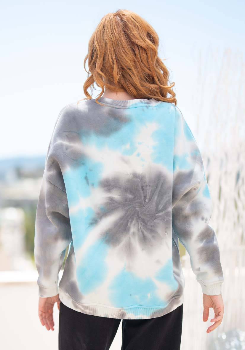 Miss Goodlife Roundneck Roundneck Happiness Love – Batik blue Rabatte dieses Monats