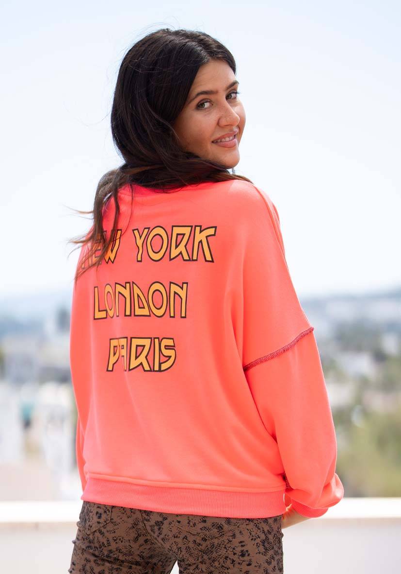 Miss Goodlife Roundneck Berlin Tiger – neonpink im Angebot