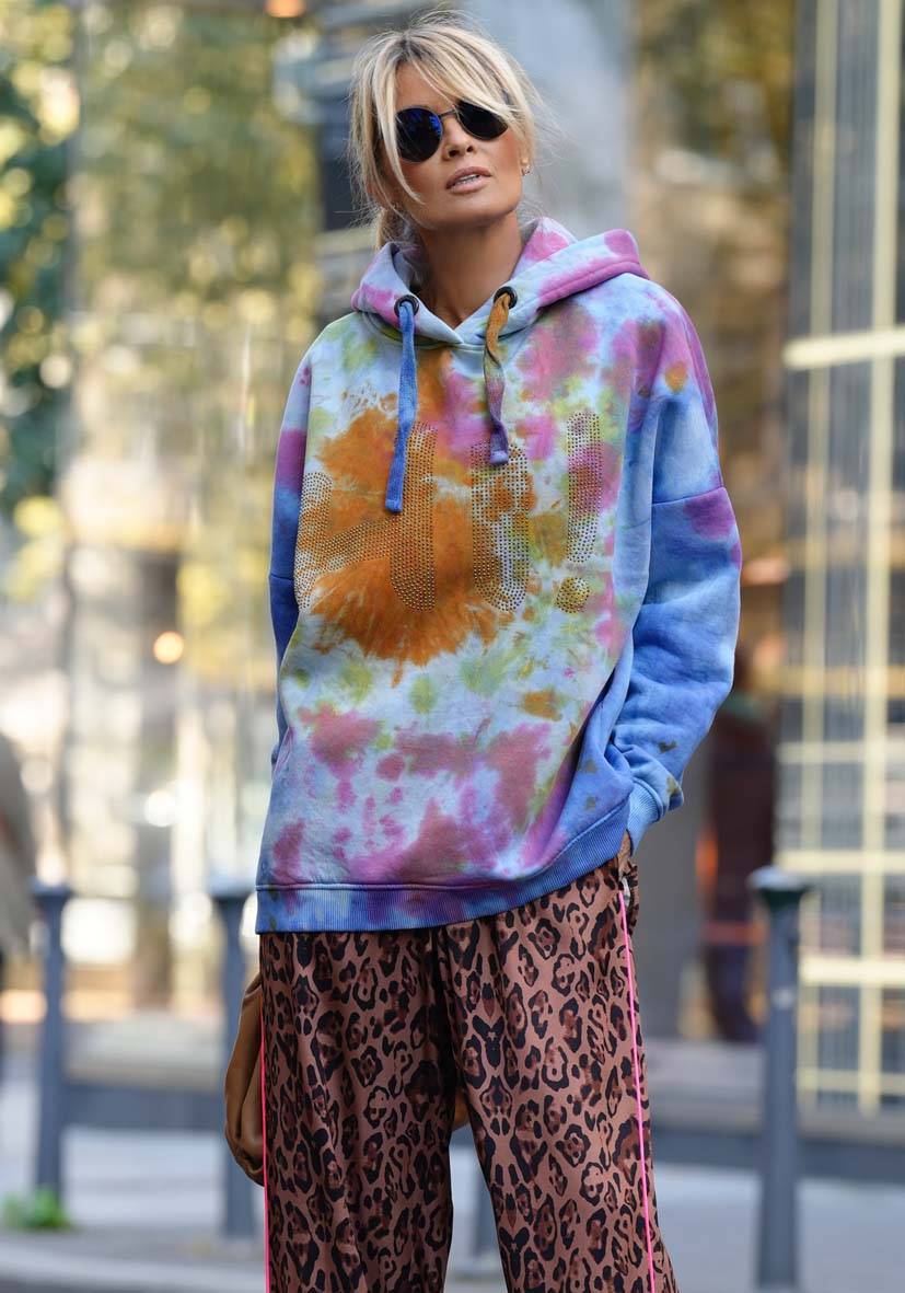 Miss Goodlife Hoodie Batik Hi! Strass – rose Fabrikpreis