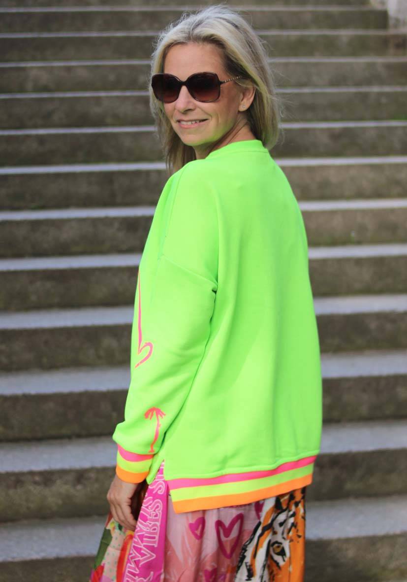 Miss Goodlife V-Neck Smile Ibiza – neongreen Wochenangebot