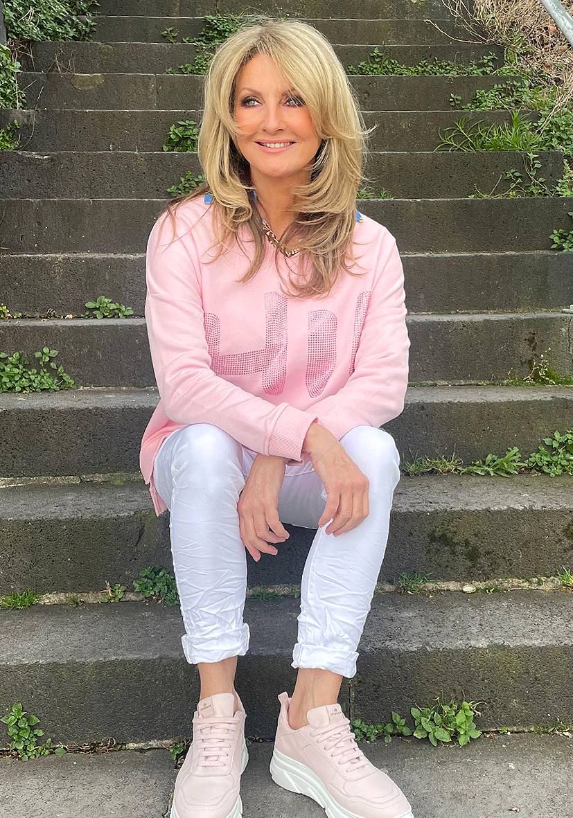 Miss Goodlife V-Neck Hi Hi! Strass – rose/neonpink Kostenlose Rückgabe