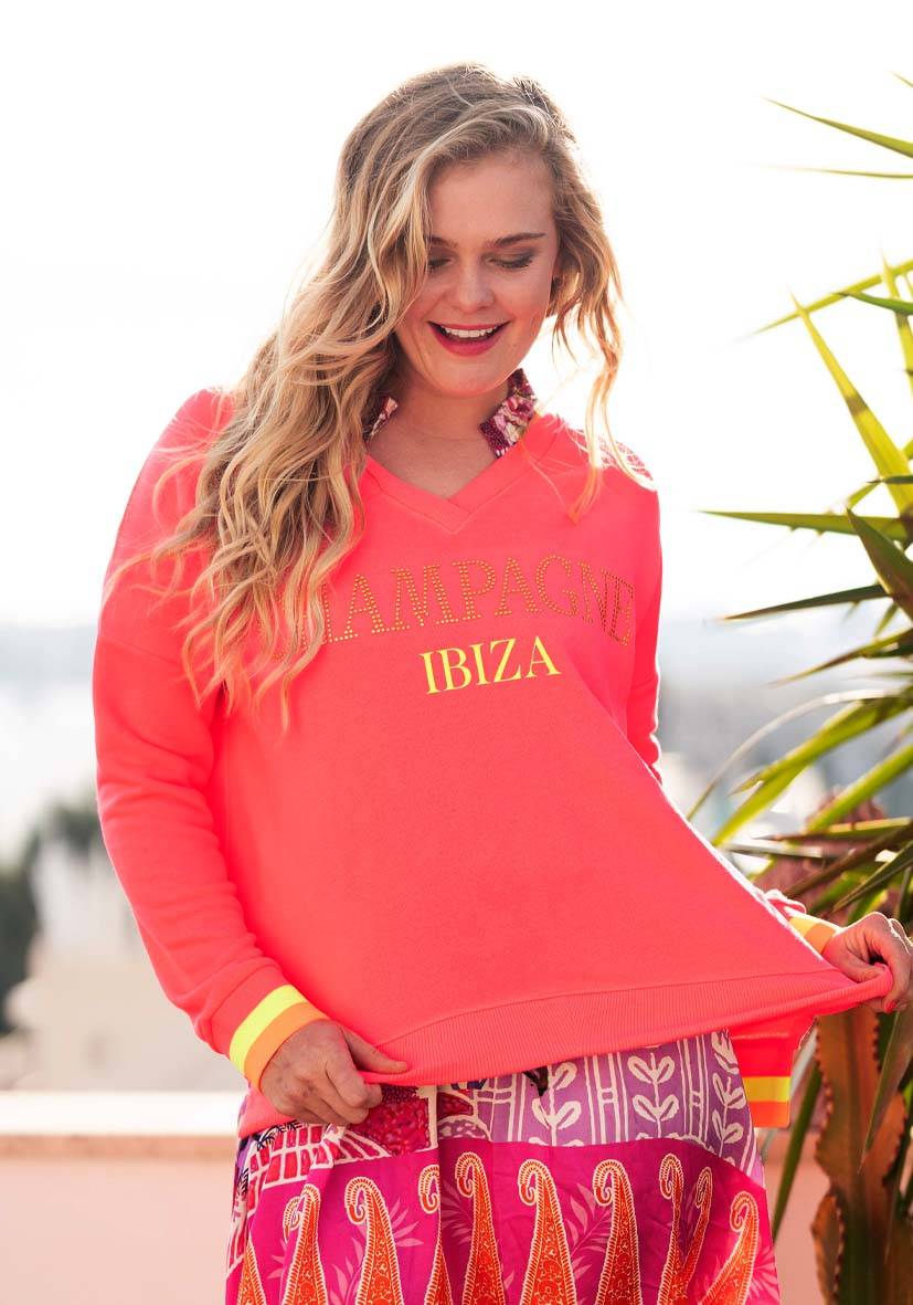 Miss Goodlife V-Neck Champagne Ibiza – neonpink/neonyellow Hotsell