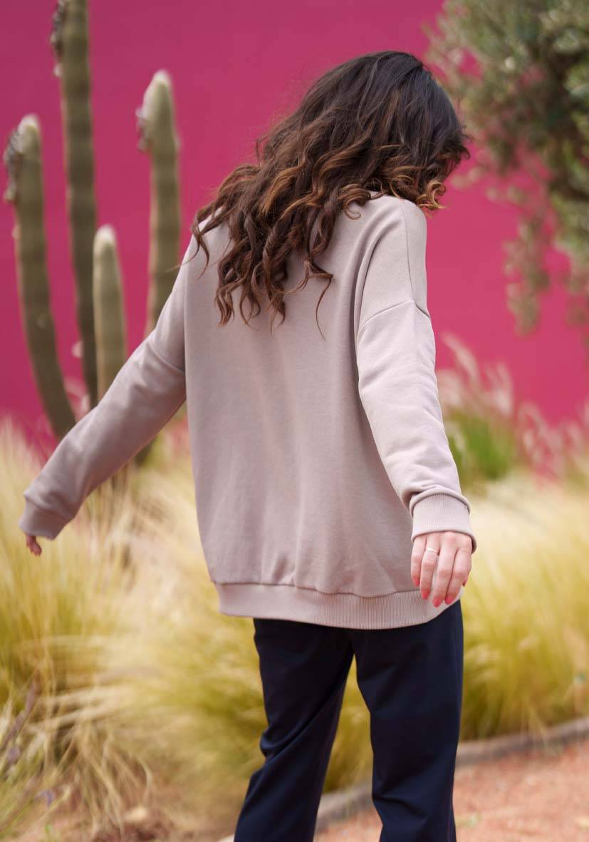 Miss Goodlife V-Neck L(i)ebe Pocket – sand/neonyellow Kostenloser Versand