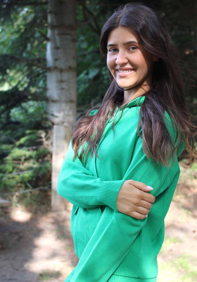 Miss Goodlife Cardigan Knitted Zipper – green Günstig kaufen