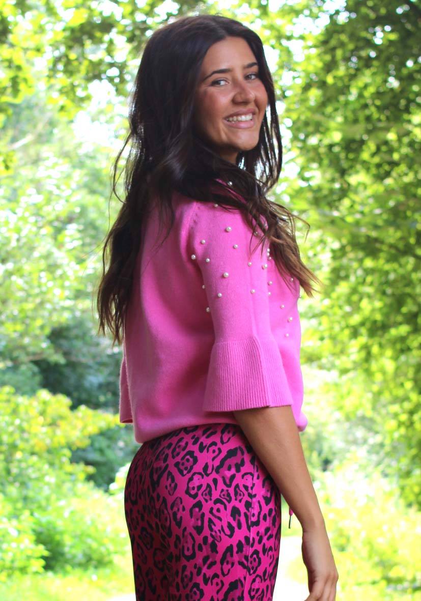 Miss Goodlife Pullover Pearl Roundneck – pink Preisnachlass
