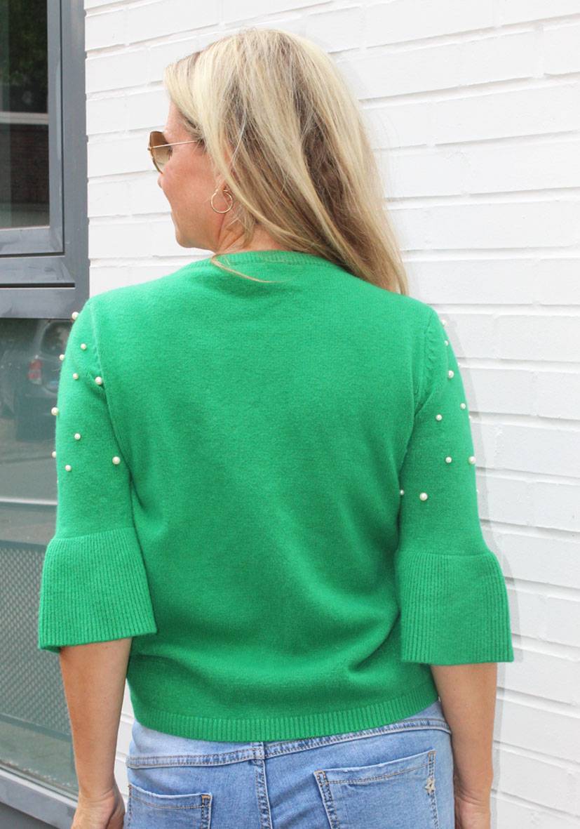 Miss Goodlife Pullover Pearl Roundneck – green Saisonschlussverkauf
