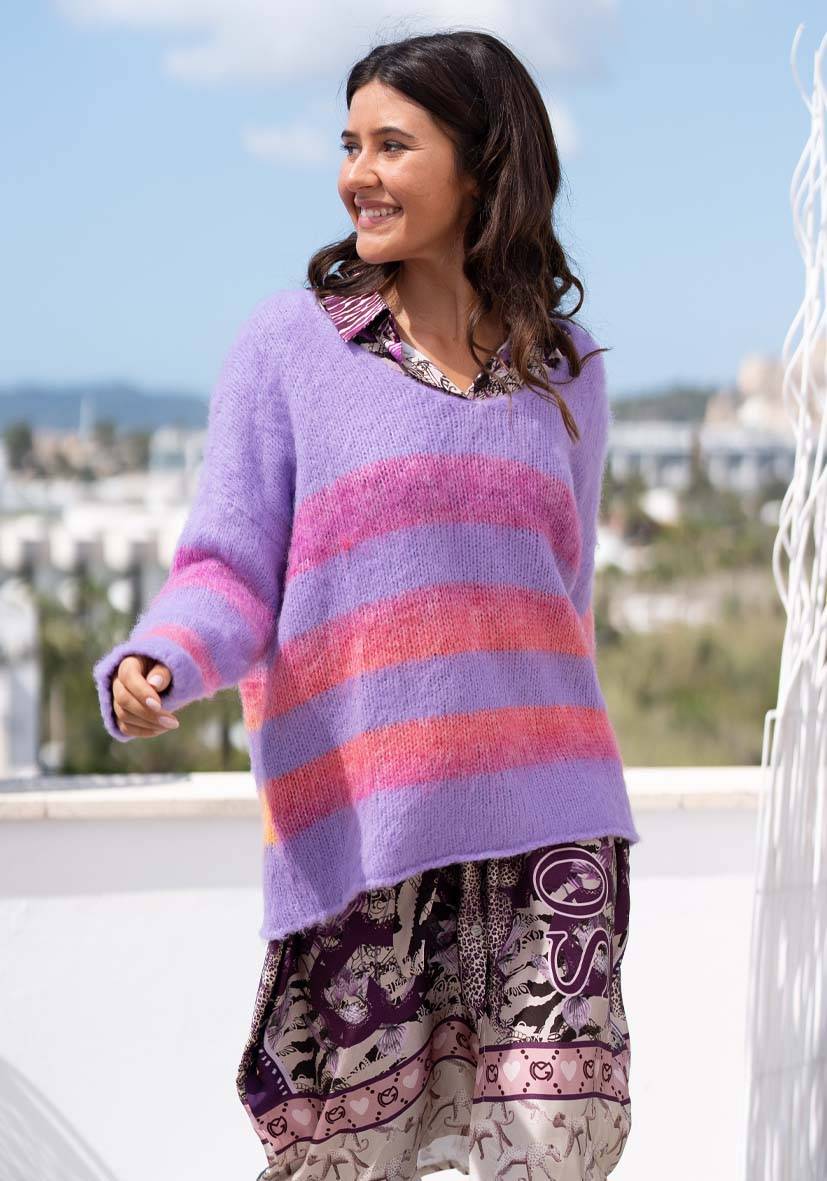 Miss Goodlife Pullover mit multicolor Stripes – velvet Online Outlet