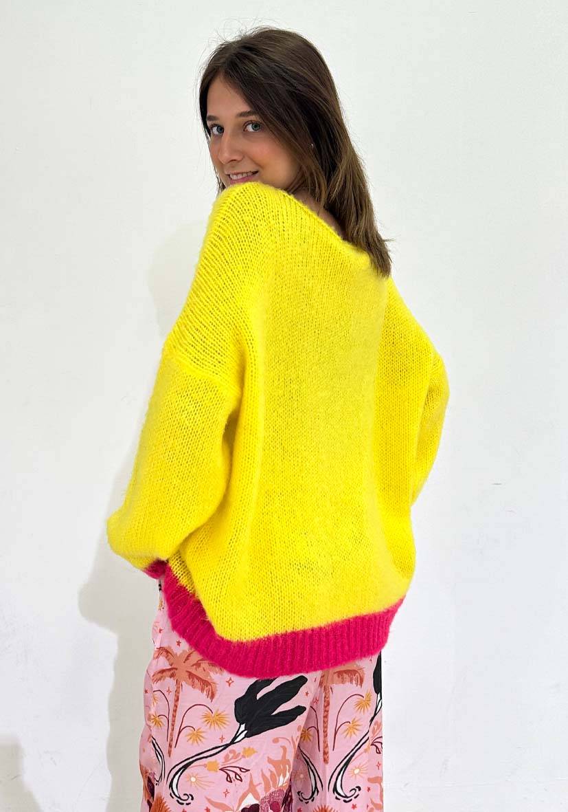 Miss Goodlife Pullover Heart – yellow Exklusive Angebote