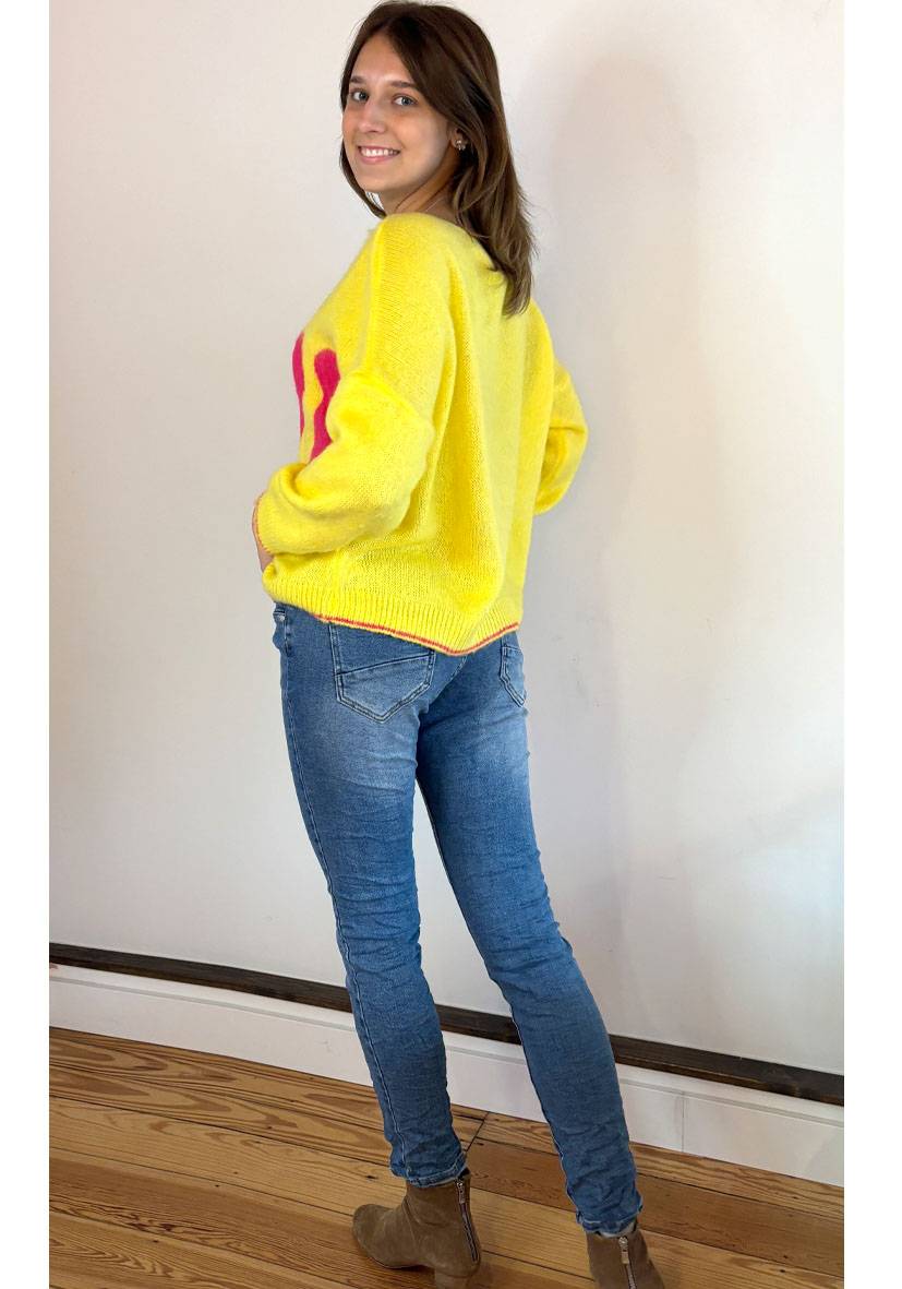 Miss Goodlife Star Jeans Heart Button – blue Bis zu 50% Rabatt